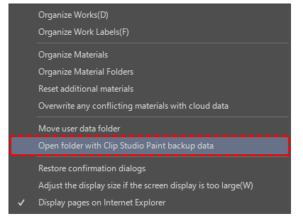 clip studio backup