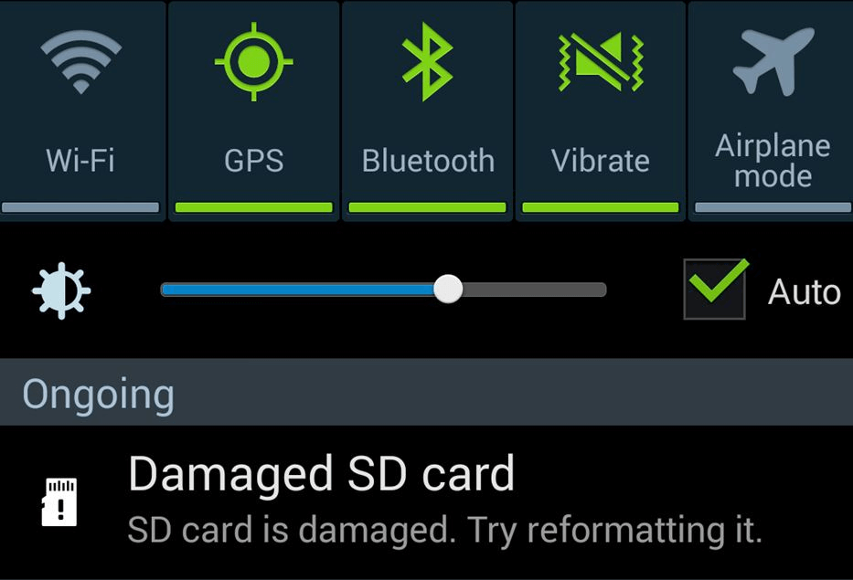 format the corrupted SD card