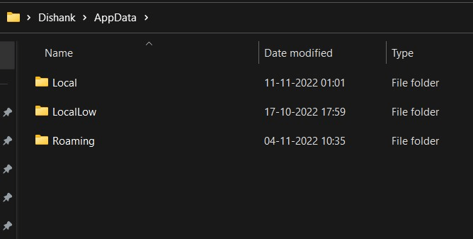 AppData folder