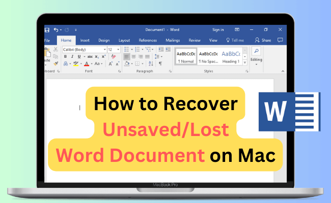 How to recover unsaved Word document on Mac