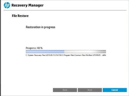 hp recovery manager recovery