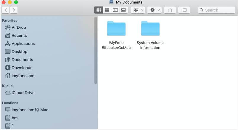 imyfone bitlockergomac access files