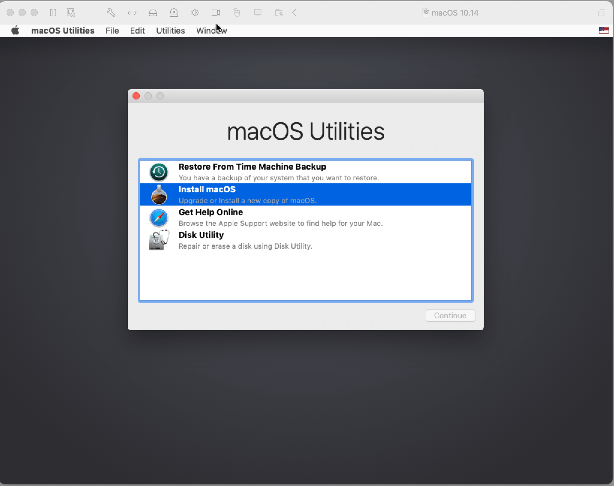 open the macos utilities