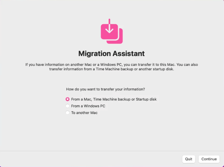 migration assistant time machine