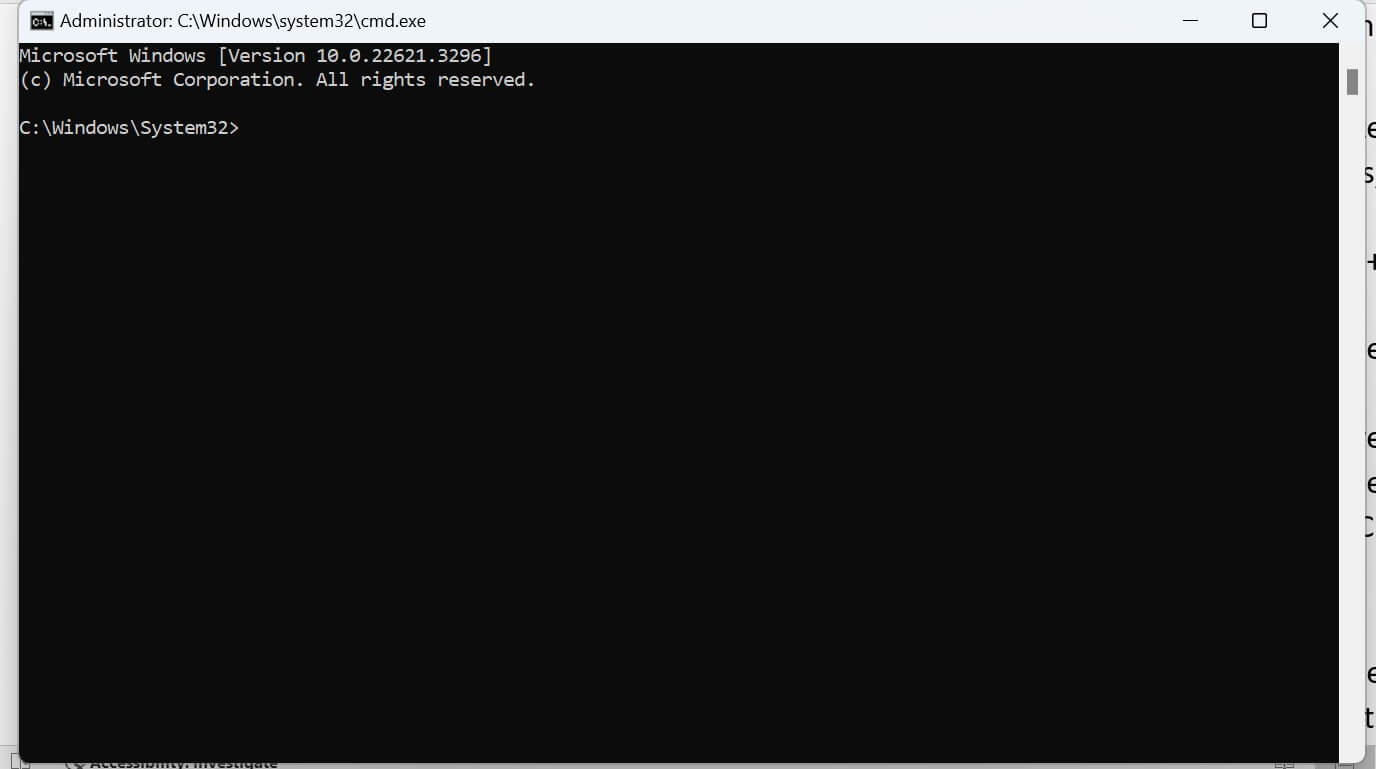 open the Command Prompt as administrator