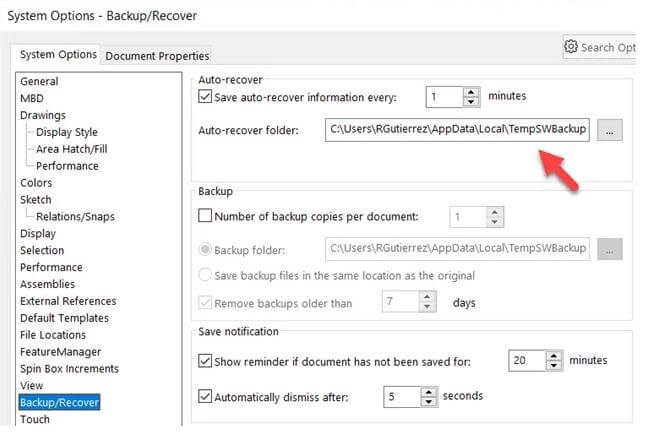 recover solidworks file