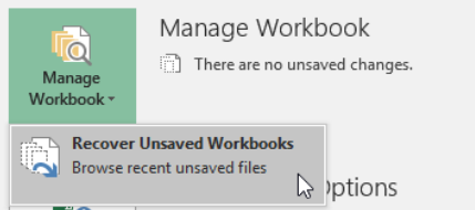 recover unsaved excel