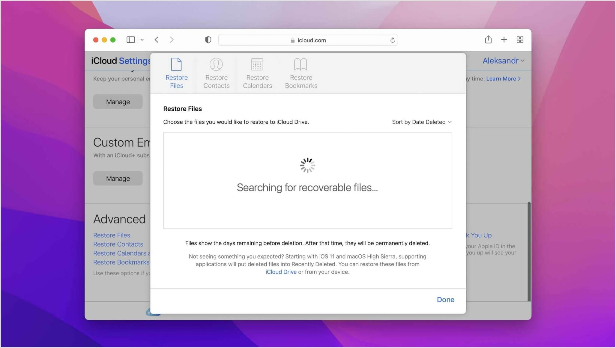 restore deleted notes from iCloud