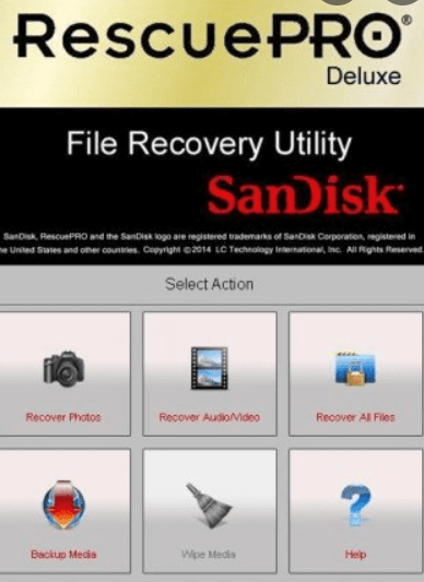 sandisk rescuepro deluxe software