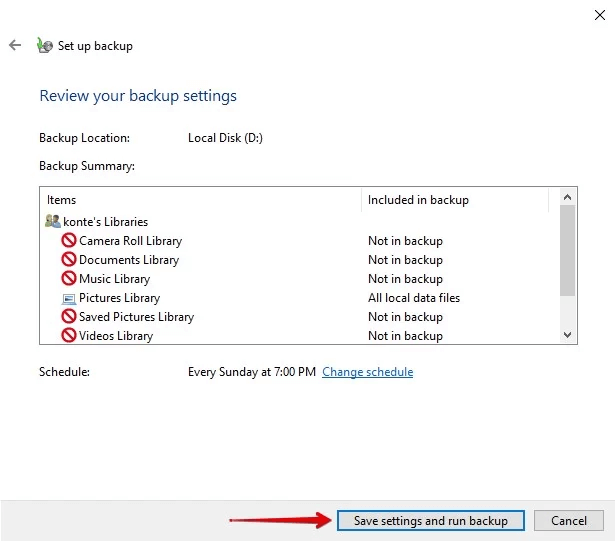 save setting