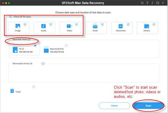 ufusoft click on the scan option