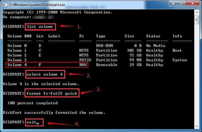 open the DiskPart Command Prompt