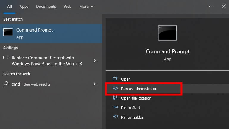 open Command Prompt in Windows
