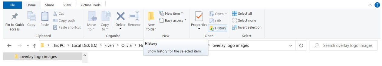recover files from file history 