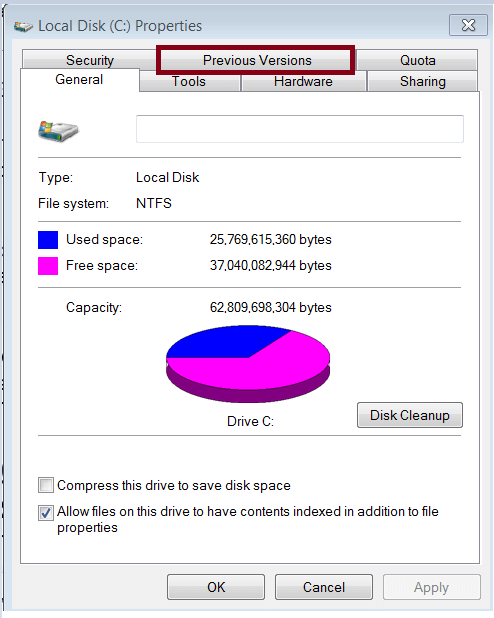 windows folder properties