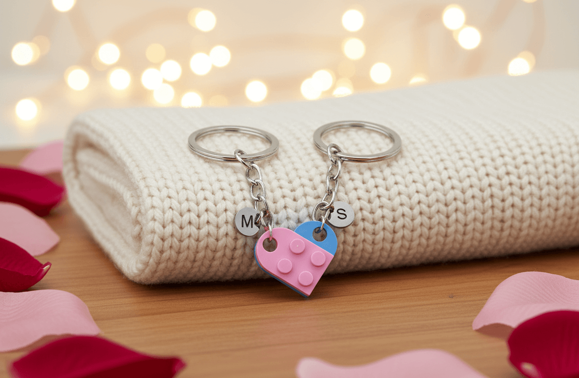 Personalized Heart Keychain