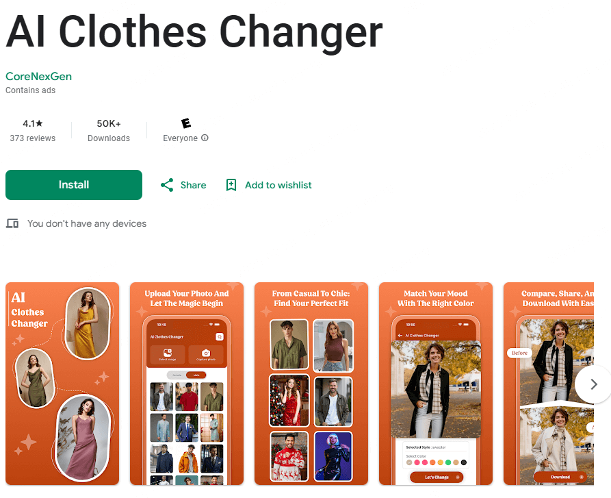 ai clothes changer app