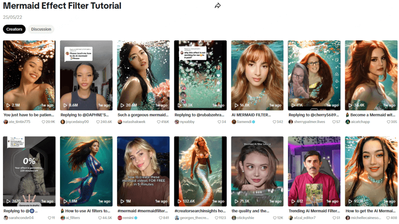 ai mermaid trending