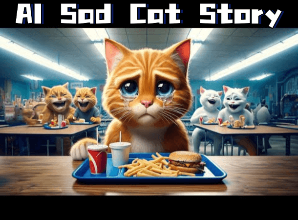 ai sad cat story