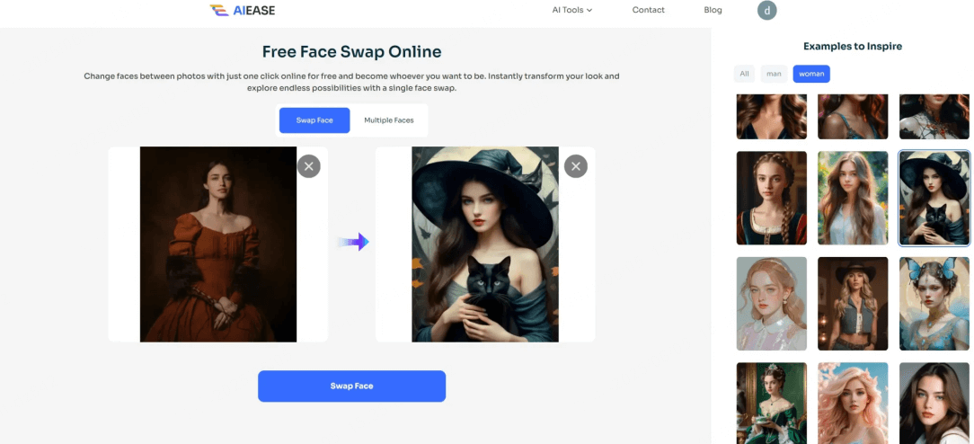 upload meme on ai ease face swapper