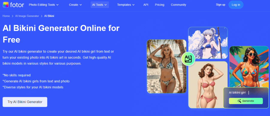 fotor ai bikini