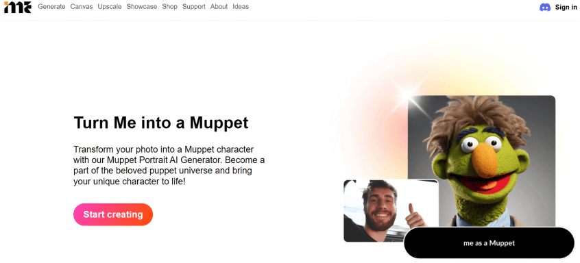 imagineme ai muppet generator