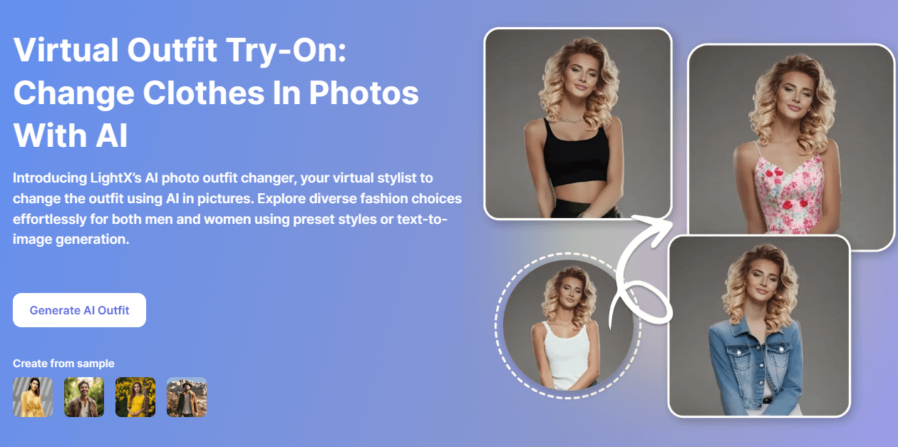 lightx ai clothes changer online free​