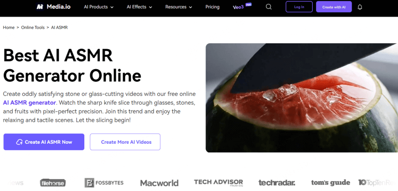 media.io ai asmr video generator