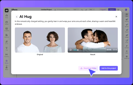 media.io ai hugging generator