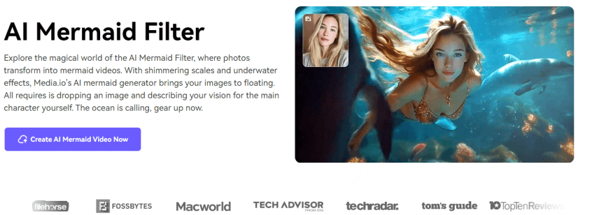 media.io mermaid ai filter