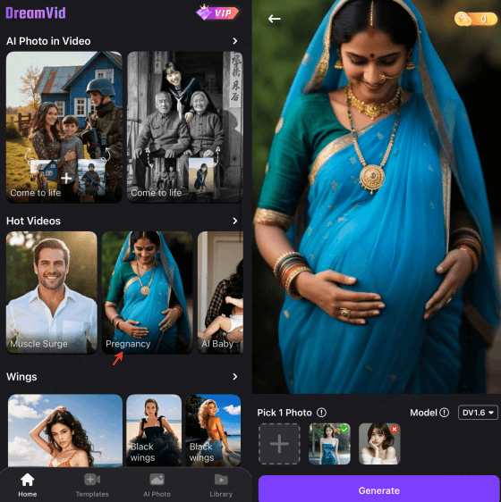 create pregnancy video on dreamvid