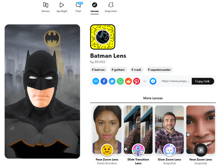 Snapchat venom filter