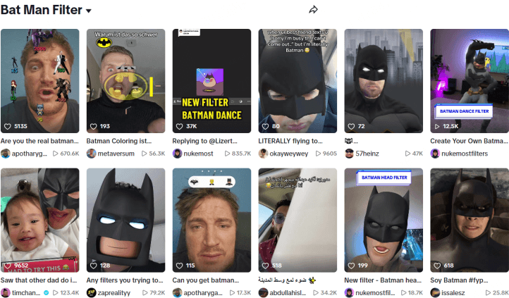 TikTok batman filter