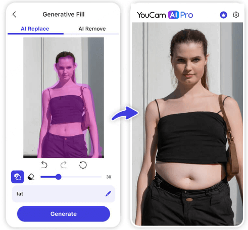 youcam ai pro fat filter