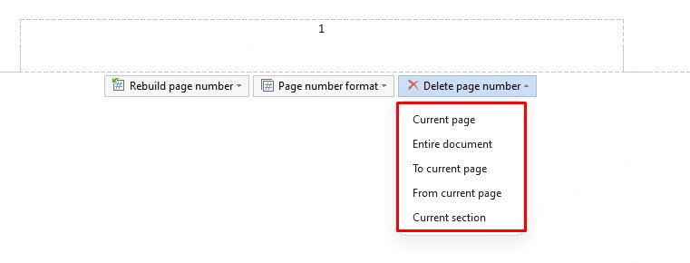 delete separate footer in word