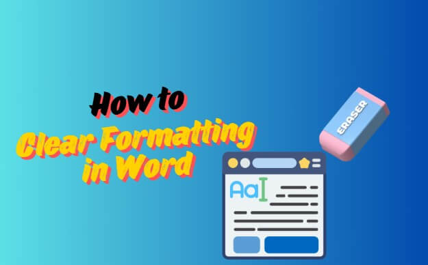 how to clear formatting in word