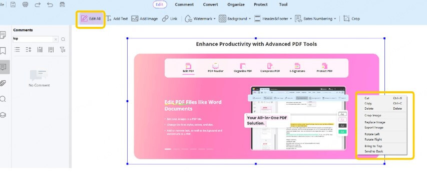 how to edit text and images in pdf using word