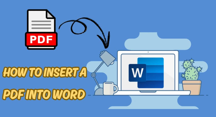 how to insert pdf into word