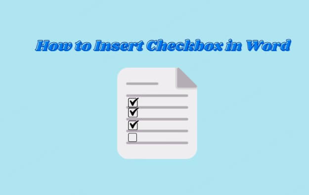 how to insert checkbox in word