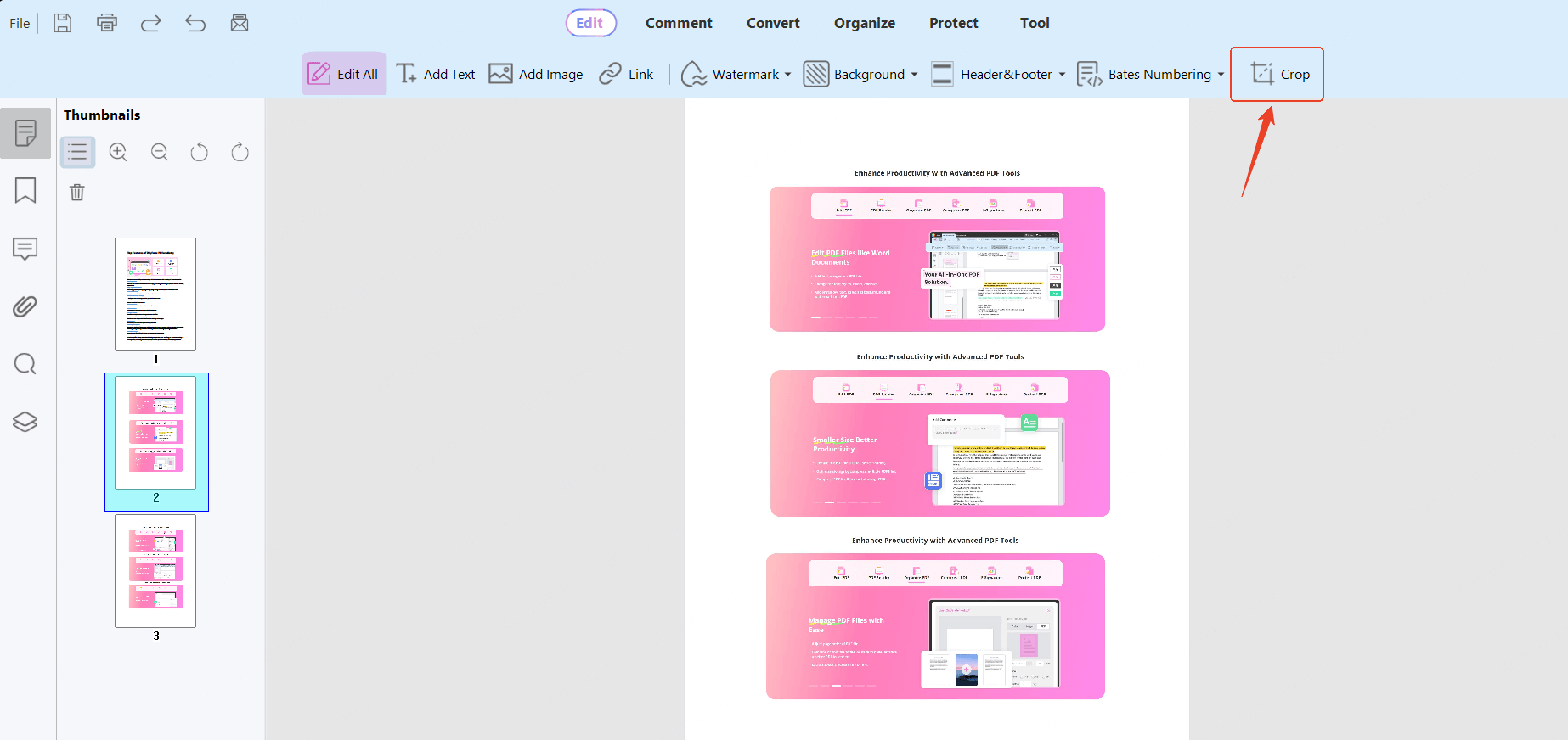 change pdf page size