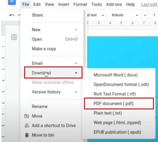 how to download an image from google docs