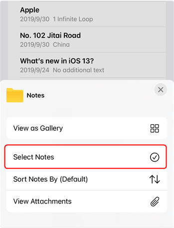 select notes