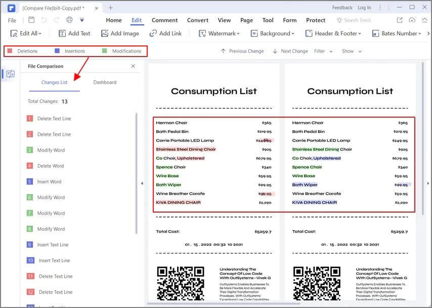 compare two files