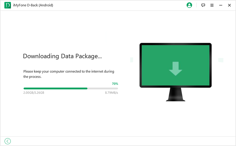 iMyFone D Back for Android downloading data package