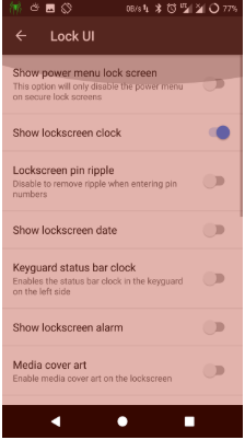 show lock screen cloc