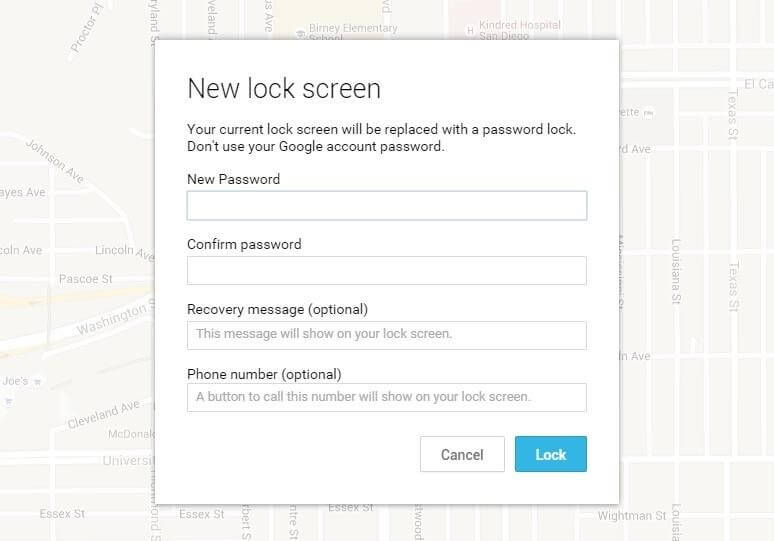 unlock the screen password