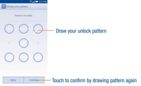 Alcatel One Touch Pattern Lock