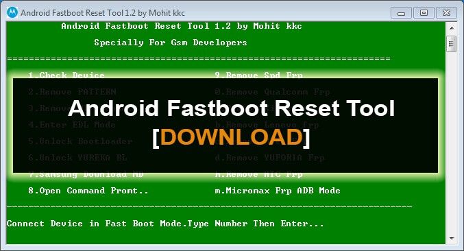 android fastboot reset tool