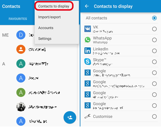 restore hiddedn contacts on google drive