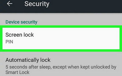 Disable lock screen on Android step 3